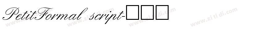PetitFormal script字体转换